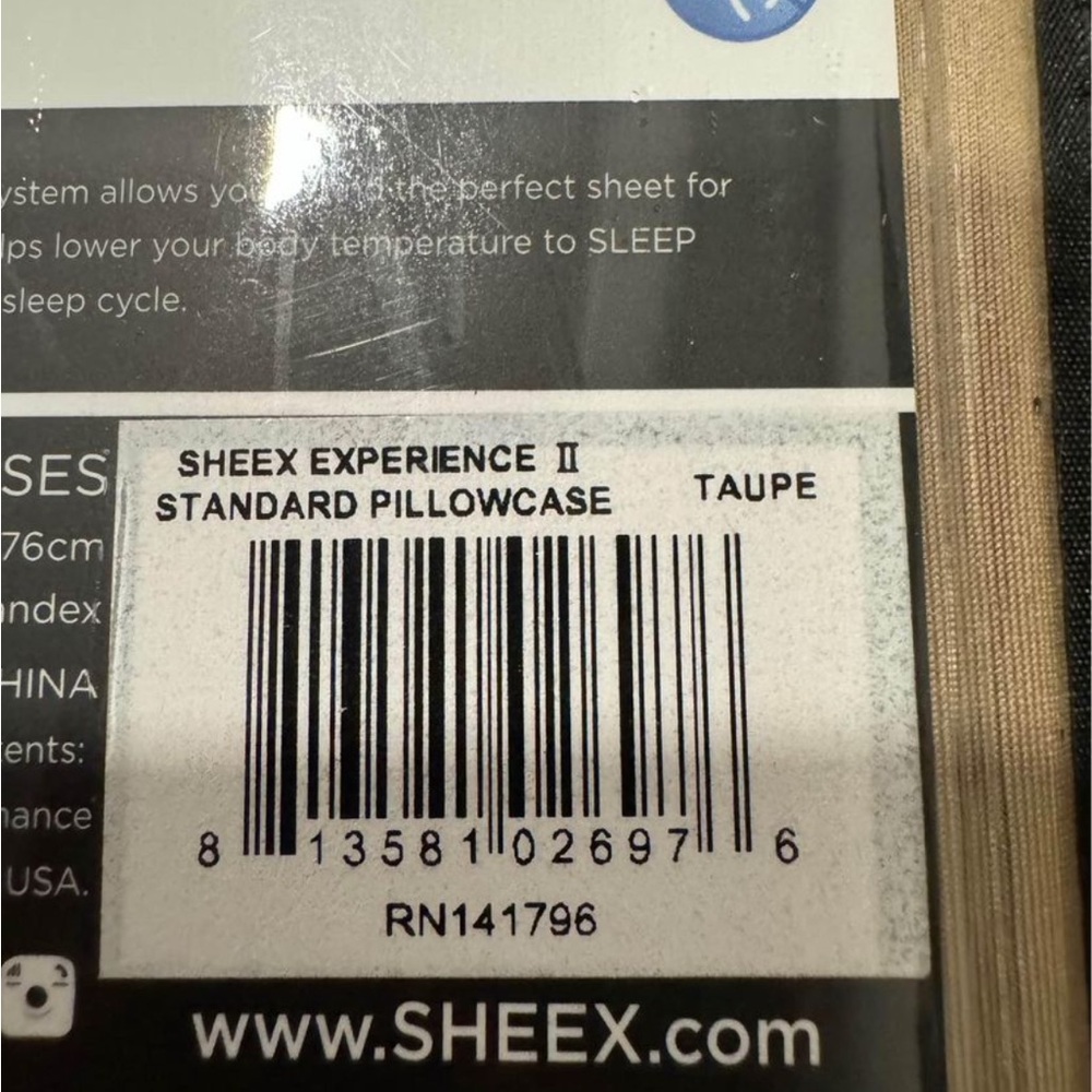 Sheex experience authentic performance fabric standard pillowcases in taupe - Picture 4 of 4